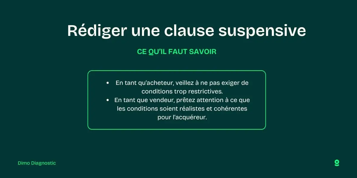 Quelles sont les clauses suspensives d'un compromis de vente